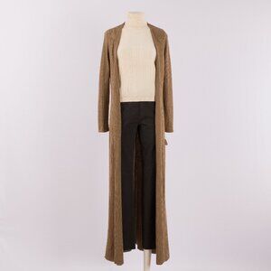 Gianfranco Ferré Long Wool Knit Duster Cardigan Italy XS S